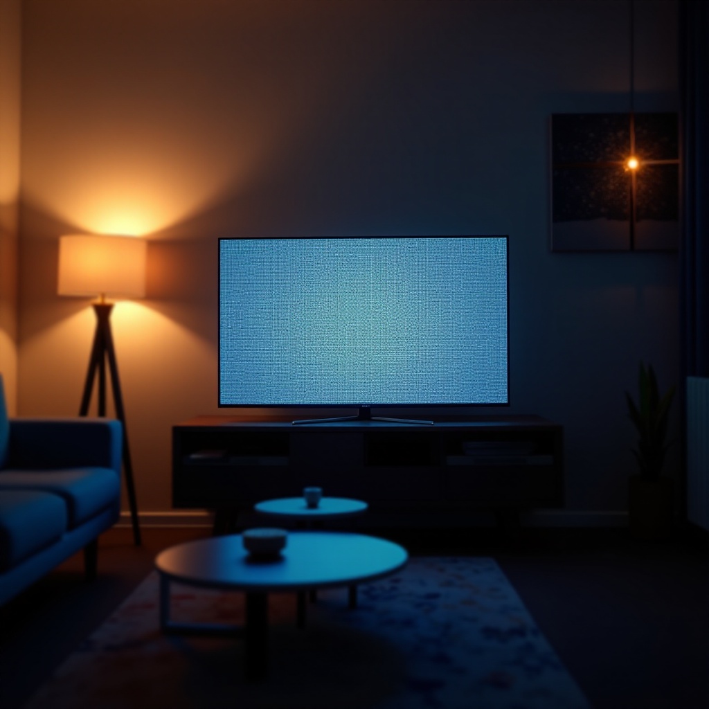 estática de la pantalla del televisor