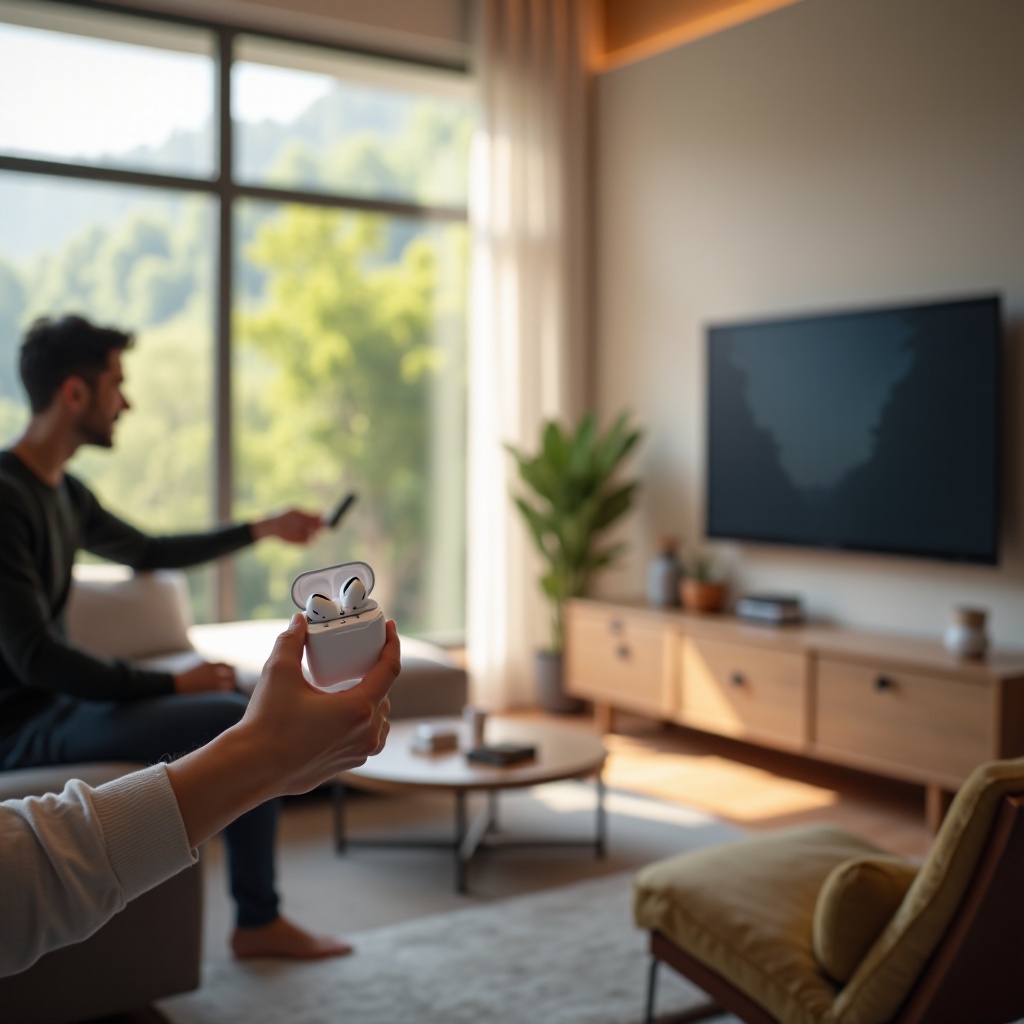airpods conectados a la televisión Samsung pero no hay sonido