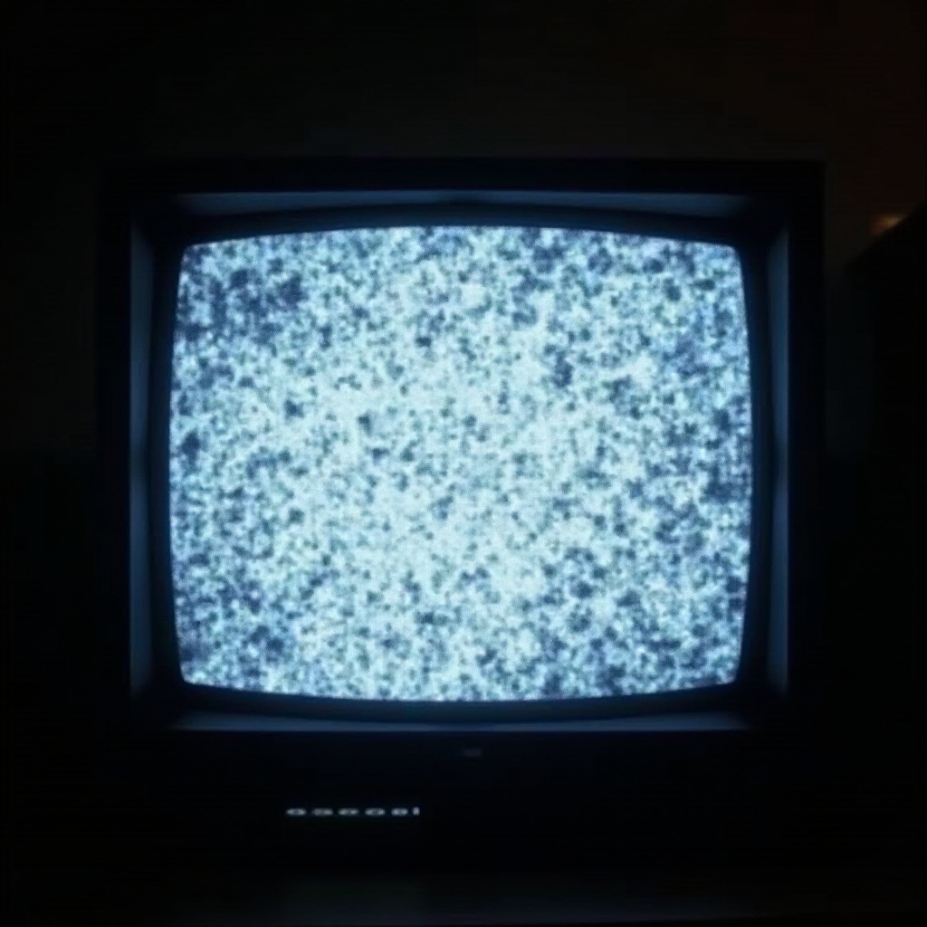 estática de la pantalla del televisor