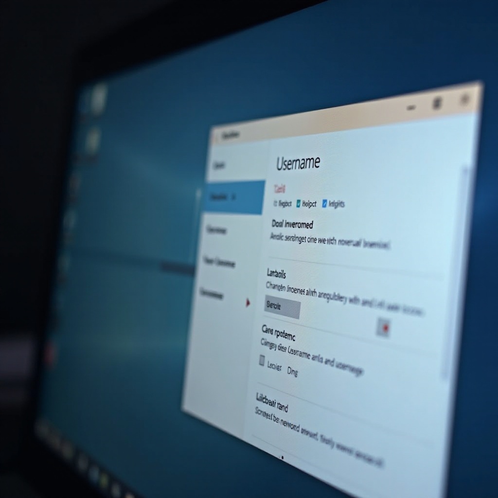 Windows でユーザー名を変更する